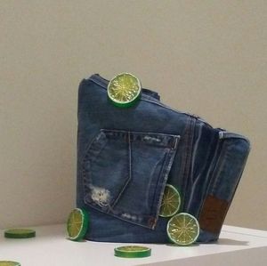 Armani Exchange Dark Wash Bootcut Jeans with Faded Detail